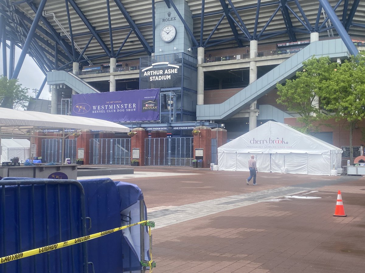 Home of the U.S. Open tennis championships has gone to the dogs