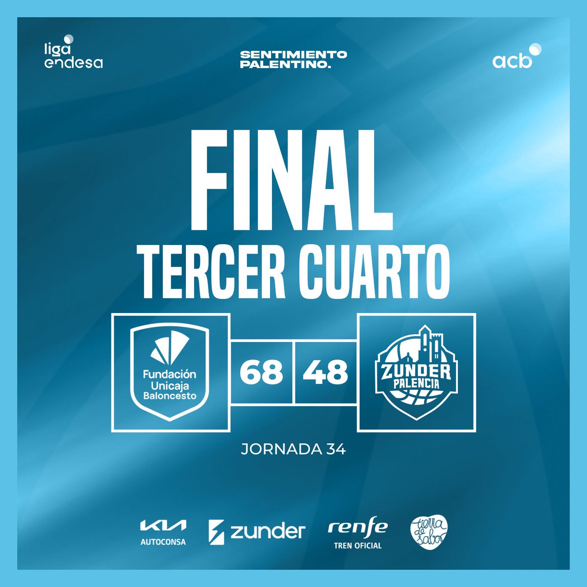 JORNADA 34 ⏱️ Final 3C 💜 #SentimientoPalentino 🏀 #LigaEndesa