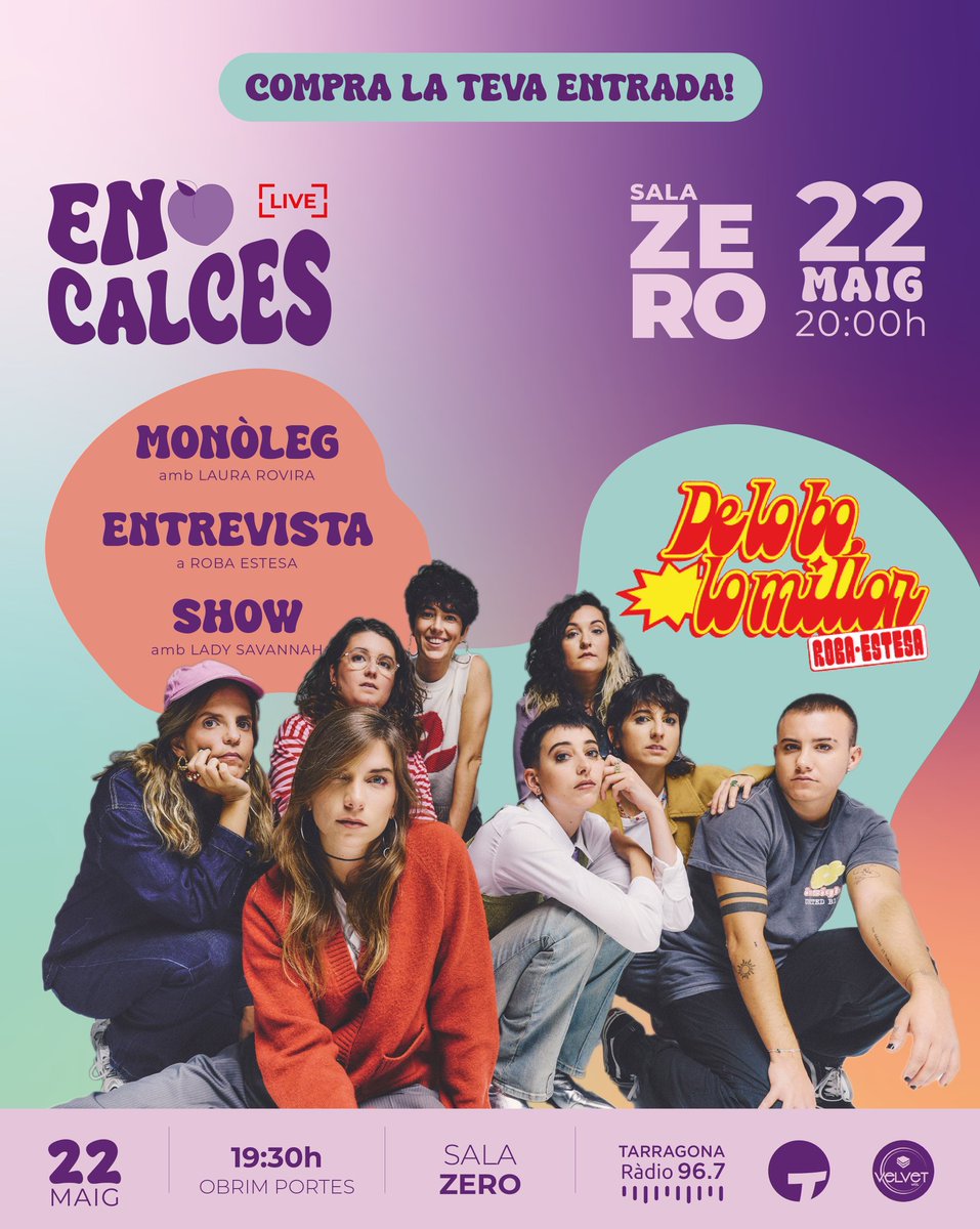 Passi el que passi a les urnes, el 22 de maig tornem a la Sala Zero amb un programa especial! 🎤 Monòleg amb @laura_rovira 💜 Entrevista amb @somrobaestesa 👑 Show amb @LadySavannah_ I moltes sorpreses més! No us ho perdeu, dimecres 22/05 a les 20h! acortar.link/n5BWs4