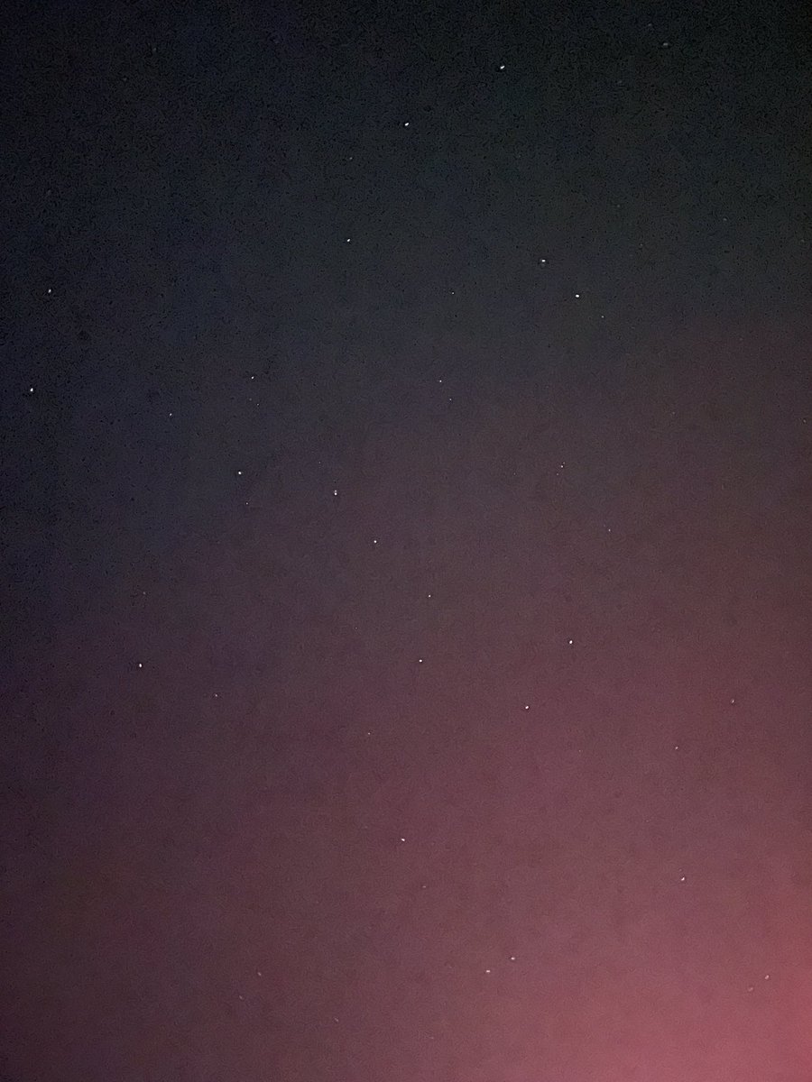Aurora borealis or brake lights in the sky? Guess we’ll never know