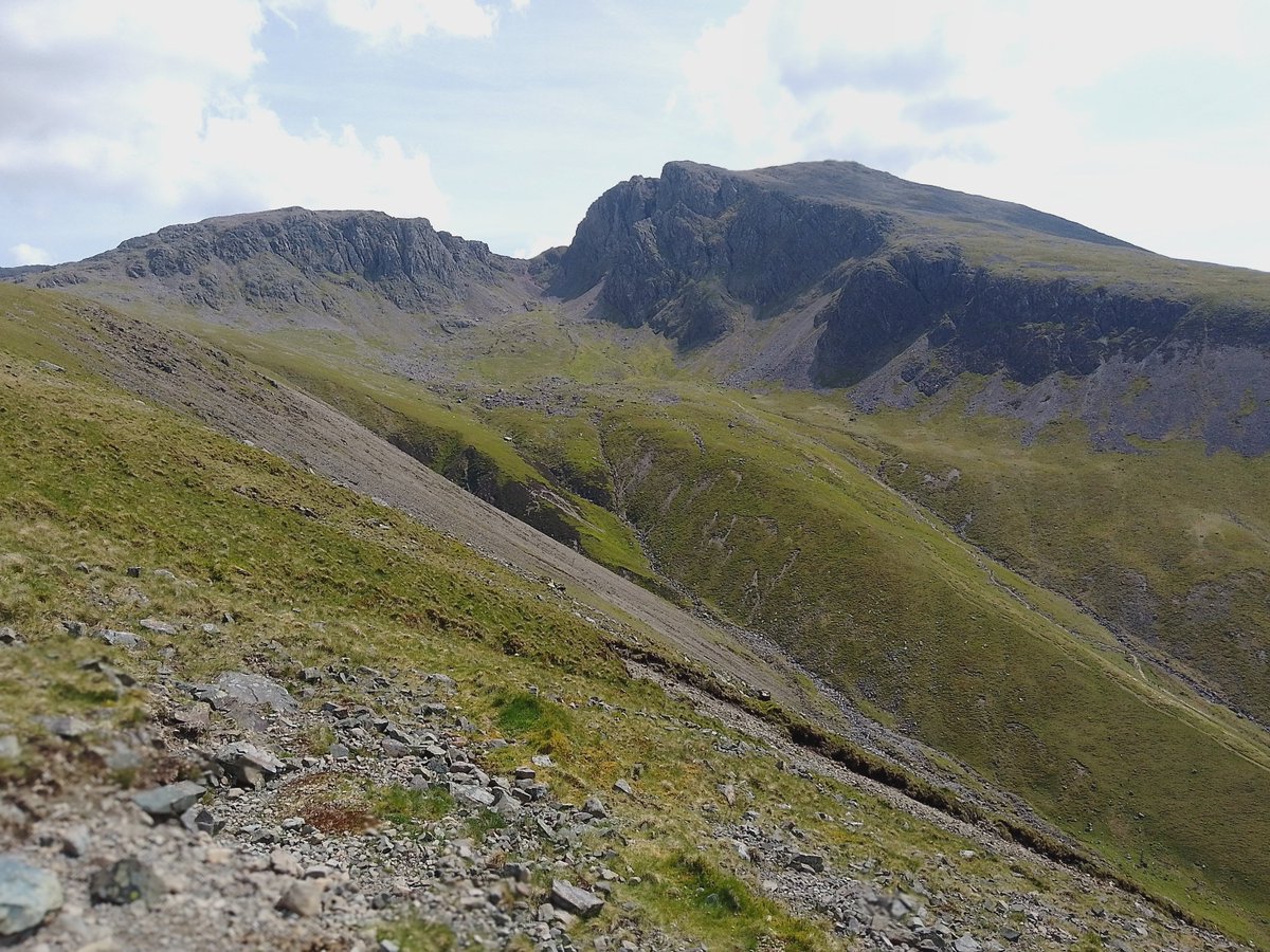 Scafell Pike and Scafell from Lingmell yesterday on my Wainwright compleation!