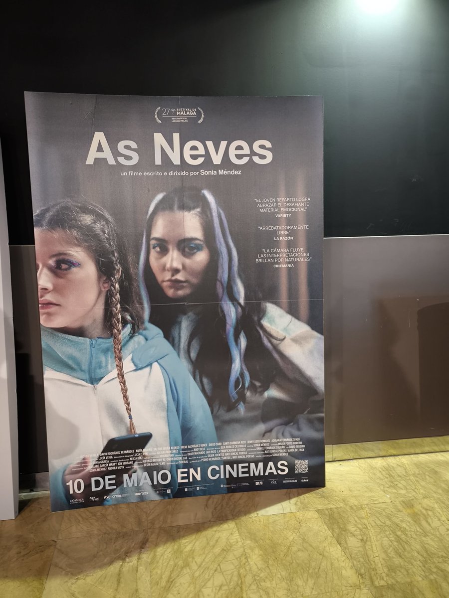 #AsNeves de @sonia__mendez un thriller galego, en galego. Cinema para compartir e desfrutar, unha historia de mocedade ambientada nos tempos de hoxe e que recoñecemos posíbel e calquera lugar nos que vivimos. Ide vela! #engalego #cinemagalego