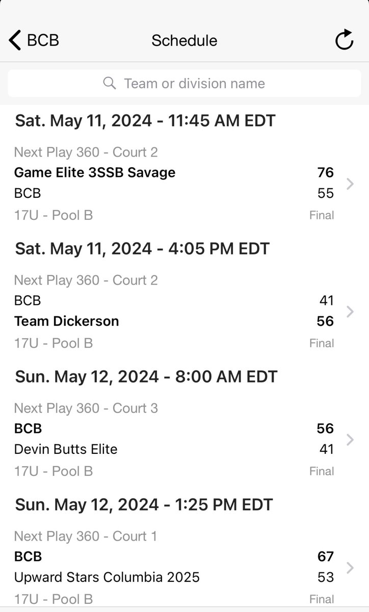 BCB 17u went 2-2 this weekend. Definitely a tale of 2 days, winning both games today after dropping both yesterday. Thank You @OntheRadarHoops for the tough schedule & and a well ran weekend. We’ll be back next week for the live period!
