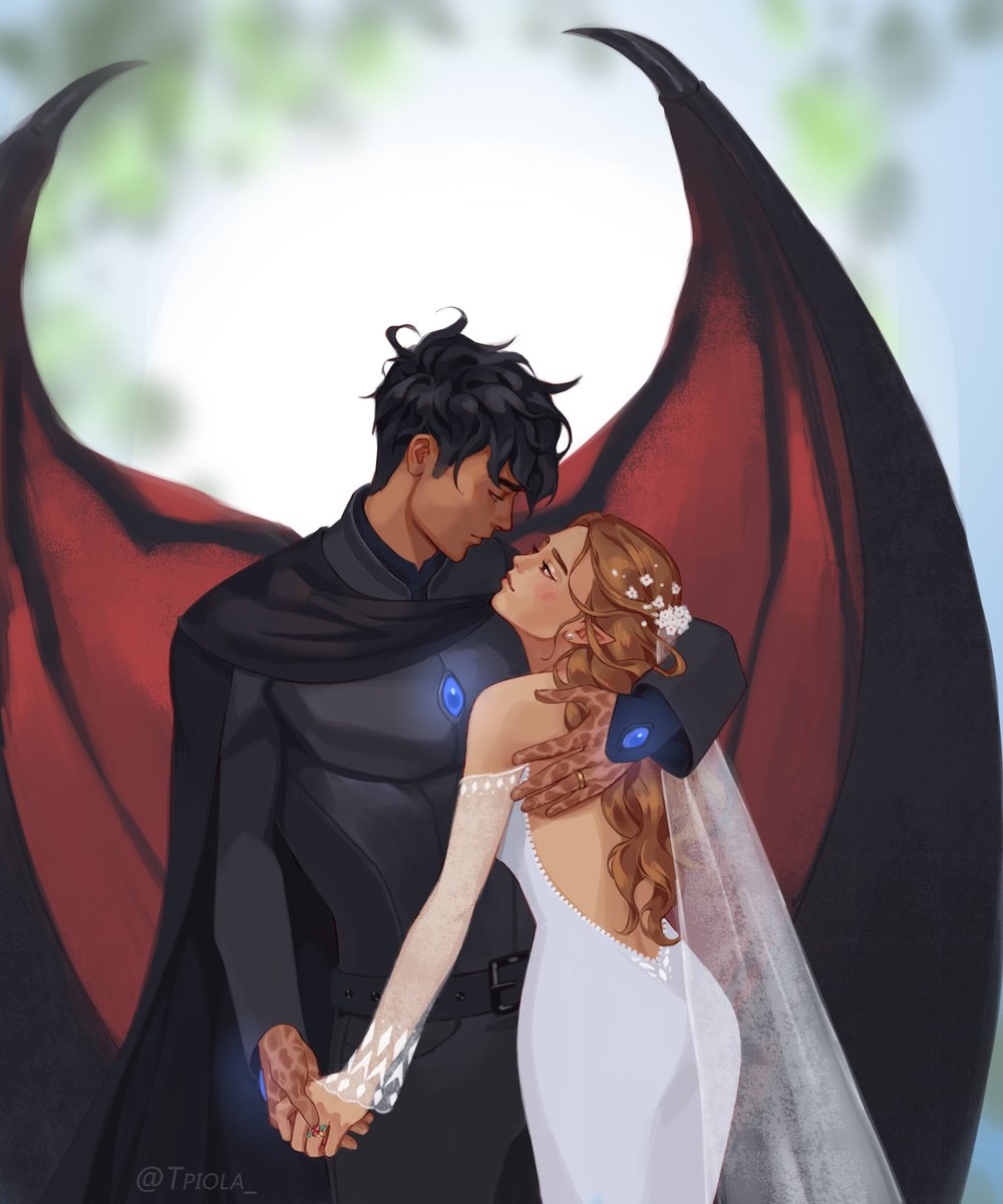 “Elain shall wed for love and beauty” -ACOSF Chapter 4 “. . . that love would trump even a mating bond.” - ACOWAR Chapter 55 ELRIEL WEDDING 😭 Art by /tpiola_ commissioned by @/emilysbookishtales on ig DON'T REPOST WITHOUT PERMISSION