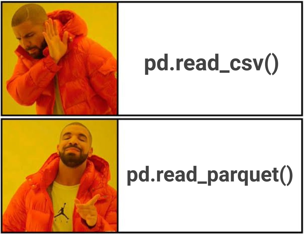 paulabartabajo_'s tweet image. Are you a data scientist using CSV files to store your data?

What if I told you there is a better way?

Can you imagine a

-&amp;gt; lighter 🦋
-&amp;gt; faster 🏎️
-&amp;gt; cheaper 💸

file format to save your datasets?

Read this thread so you don&apos;t need to imagine anymore 👇🏾