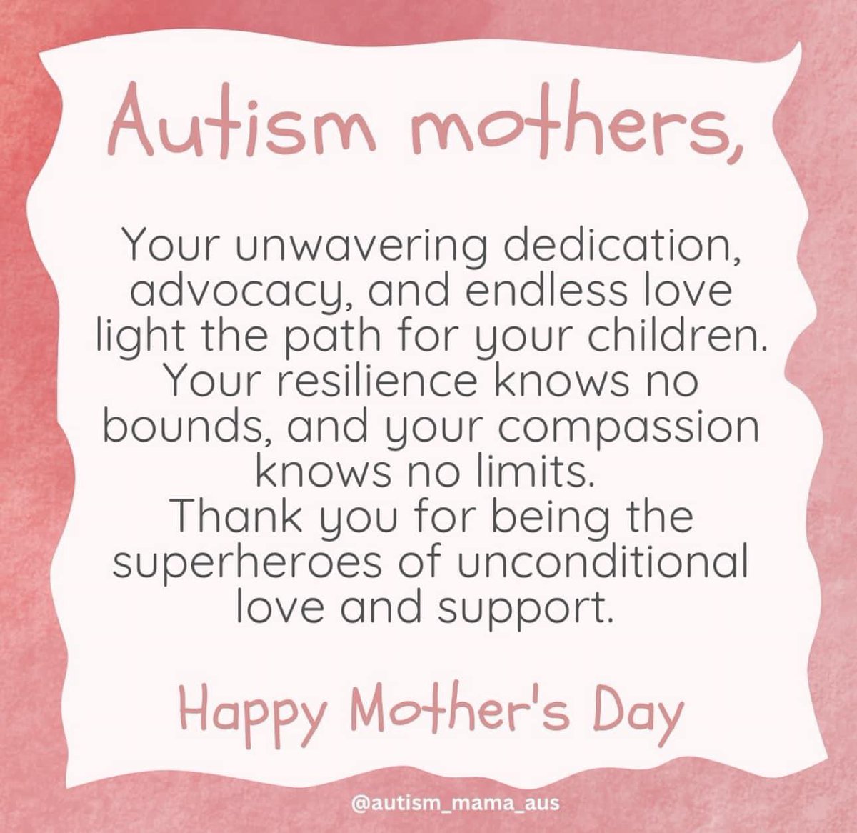 Happy Mother's Day to all the amazing mothers and caregivers of children on the autism spectrum! 💕💐🌷 

#mothersday #advocate #caregiver 
#autismparents #autismlove #autismacceptance #happymothersday #autismmom  #differentnotless #mothersday #autismmoms #mothersday