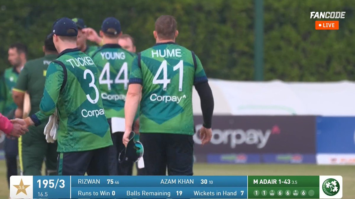 Easy win for Pakistan at the end. The game turned after Hume dropped those 2 catches back to back. Fielding is one thing that is controllable and smaller teams can at least try to be in front of that aspect. Not to be. All to play for in 3rd T20 #IREvsPAK #PAKvsIRE #PAKvIRE