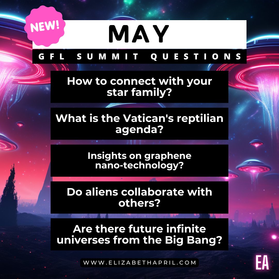 🚀 May's GFL Summit Recap! Connect with star family, uncover Vatican's agenda, graphene tech, and more. 🌌🤩 Bonus Mystery Question! Order now: 👽 bit.ly/3QLA8XZ,