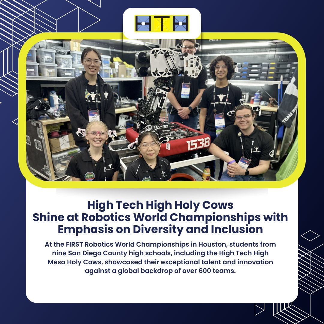 The High Tech High Holy Cows, celebrating their 20th anniversary, stood out not just for their technical skills but for fostering a culture of diversity, equity, and inclusion within their team. Link : bit.ly/4a3ierw