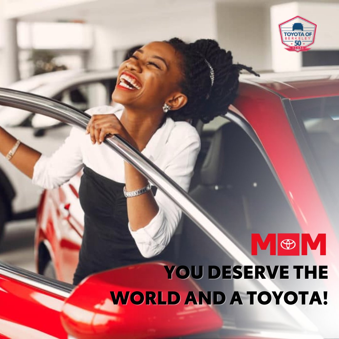 ❤️ Moms - you deserve the world and more; which is why you deserve a Toyota! 💨

🔗 rpb.li/YJr

#ToyotaOfBerkeley #Toyota #Berkeley #CA #BerkeleyCA #MothersDay #MothersDayWeekend #GiftsForMom #GiftGuideForMom #MothersDayGifts #CelebrateMoms #LoveForMoms