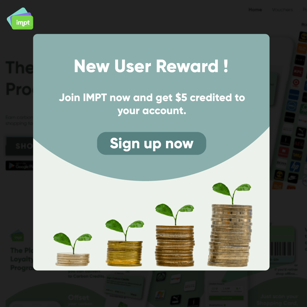 IMPT_token's tweet image. Join IMPT and instantly receive $5 credit! Embark on your conscious shopping journey and start offsetting your carbon footprint today! Sign up: platform.impt.io/user/sign-up Discover more: impt.io Download our app: tr.ee/qmzXuYBixY #Sustainability #SignUpReward