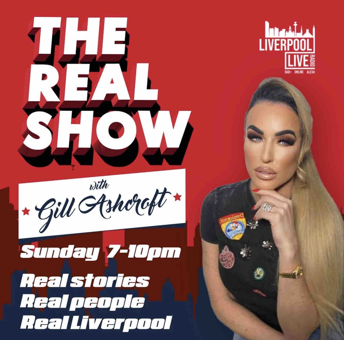 Up next it’s The Real show with Gill Ashcroft ! Perfect Sunday night listening !