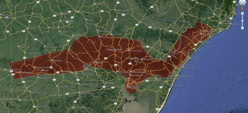 🚨 Alerta de alto risco de deslizamentos hoje (12/05) no Rio Grande do Sul. Acumulados de chuva ultrapassaram 150mm nas últimas 48h, aumentando a probabilidade de incidentes. 

Fonte: CEMADEN.