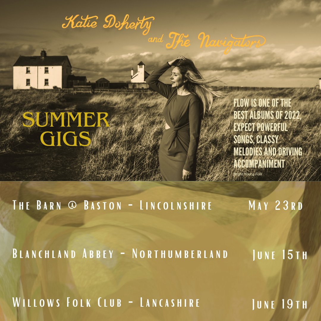 THREE absolutely CRACKING gigs left for me and the Navigators this Summer. All ticket links are on my website. So excited to play all of these gigs. ✨ Help us spread the word if you can ✨ THE BARN @ BASTON - 23RD MAY BLANCHLAND ABBEY - 15TH JUNE WILLOWS FOLK CLUB - 19TH JUNE