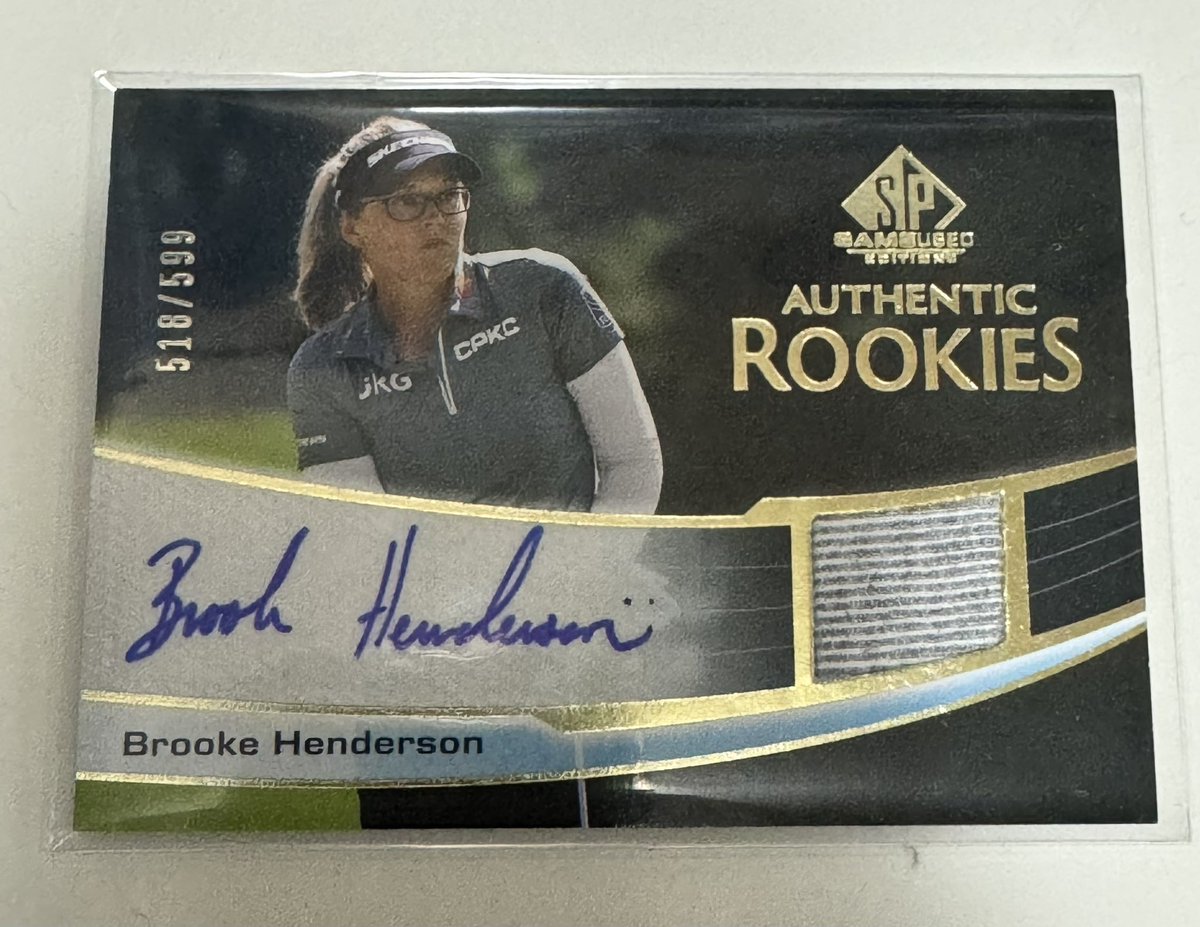 Brooke Henderson Authentic Rookies RPA - $250 shipped in Canada, US can discuss shipping