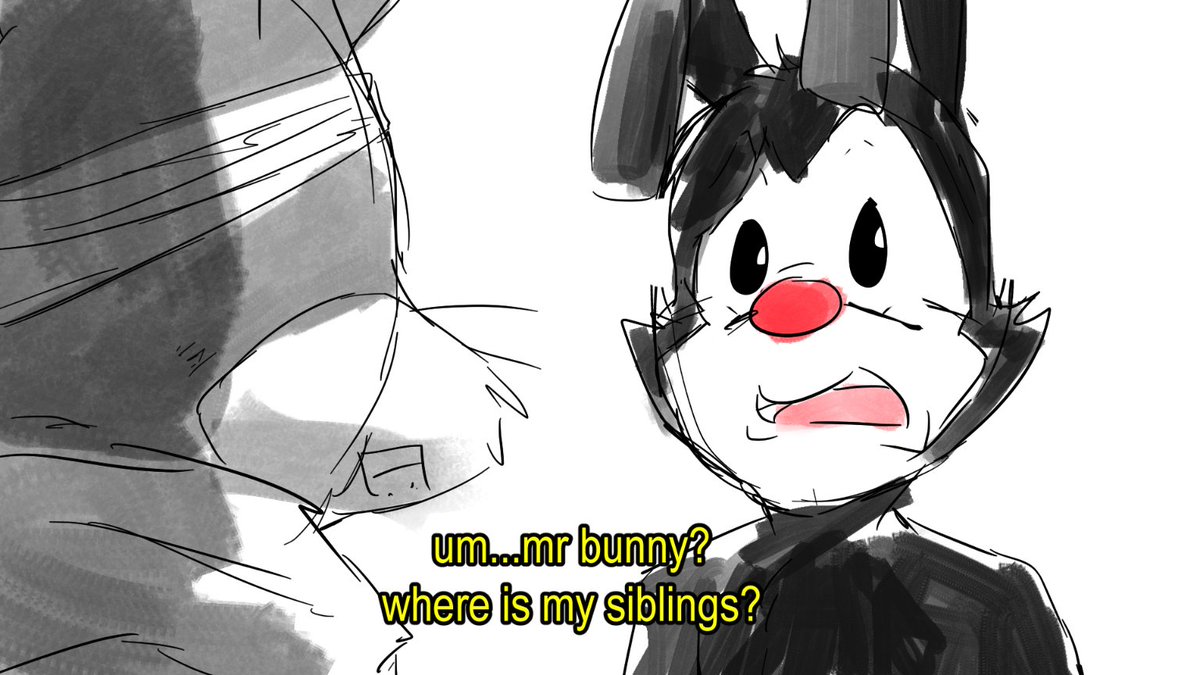 another sketches from moonwalker au
if ya already seen the prev sketches and illustrations about this au welp,i think you know what happened...
again,this wabbit came back all alone without others who accompany him when he depart
#rkgk #bugsbunny #yakkowarner #AlternateUniverse