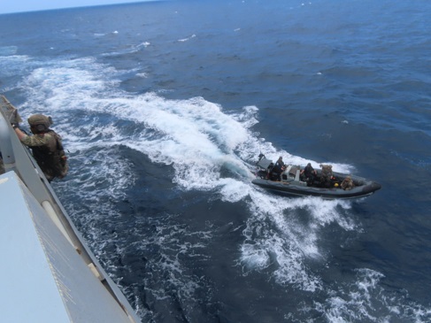 Recently our Royal Marine boarding team conducted an exercise to hone their boarding skills and drills

Our sea boats deliver them to the vessel of interest, where they coordinate the crew to enable a search of the vessel to take place

#GlobalModernReady #ForwardDeployedT23
