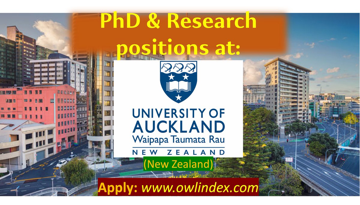15 PhD positions at the University of Auckland (New Zealand):
owlindex.com/oi/N75pYn5x

#owlindex #PhD #PhDposition #phdresearch #phdjobs #master #Research #researchers #Faculty #Assistant #positions #facultyjobs #lecturer #university @owlindex