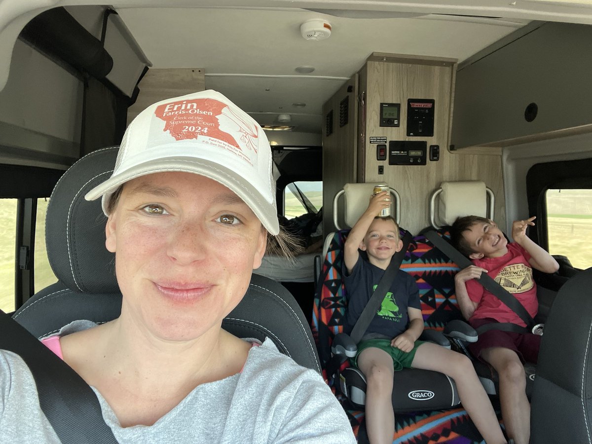 My kids came on the campaign trail with me this Mother’s Day. We had a great time in Choteau and pancakes at Augusta’s Wagon Wheel. Our rural communities are Montana gems and need impartial and reliable justice to move their economies forward! @erinformontana