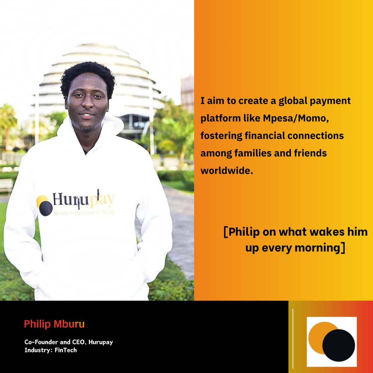 Meet Philip! 🌟 Today marks the beginning of our week-long journey into the heart of the Hurupay team. We're thrilled to introduce you to Philip, a cornerstone of our organization.  #GetToKnowUs #Hurupay