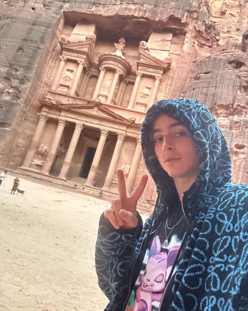 Timothee Chalamet on the set of DUNE Part Two in Petra, Jordan