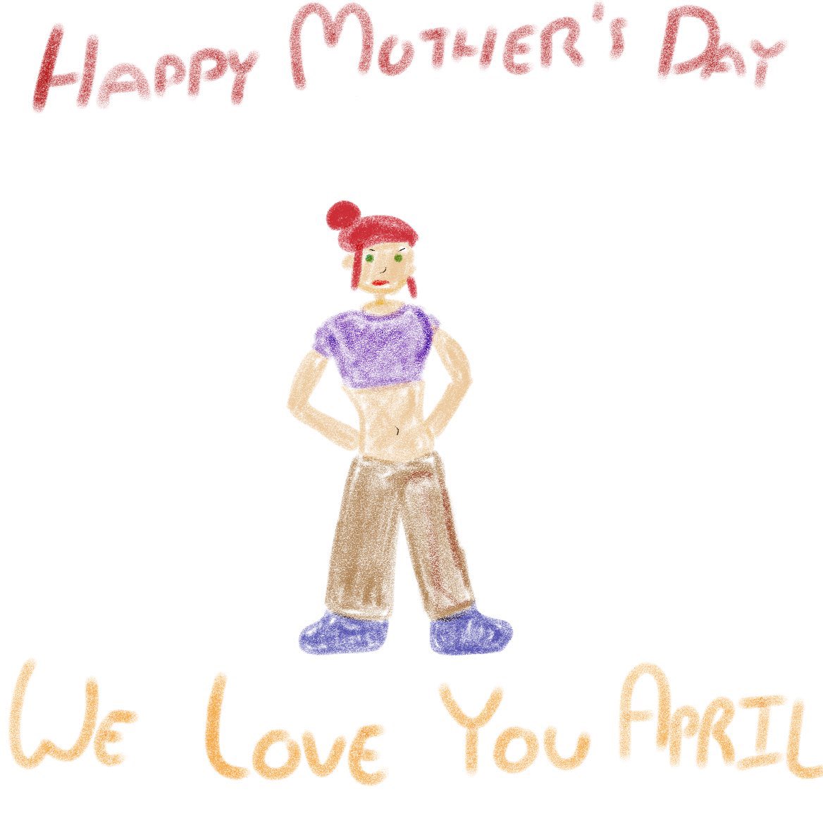 PartyTimeTurtle's tweet image. I’m sorry Ms April, no card… 

BUT I DID MAKE THIS PICTURE!