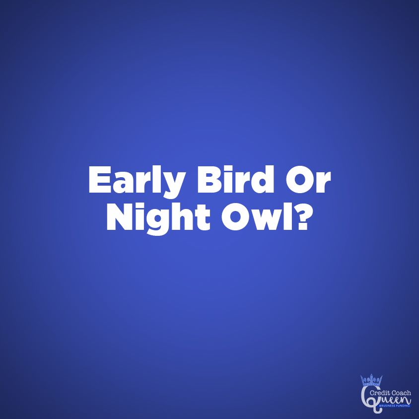 Early Bird for me!
.
#question #questions #love #answer #questionoftheday #like #follow #quotes #life #opinions #bored #credit #creditcoach #creditcoachqueen