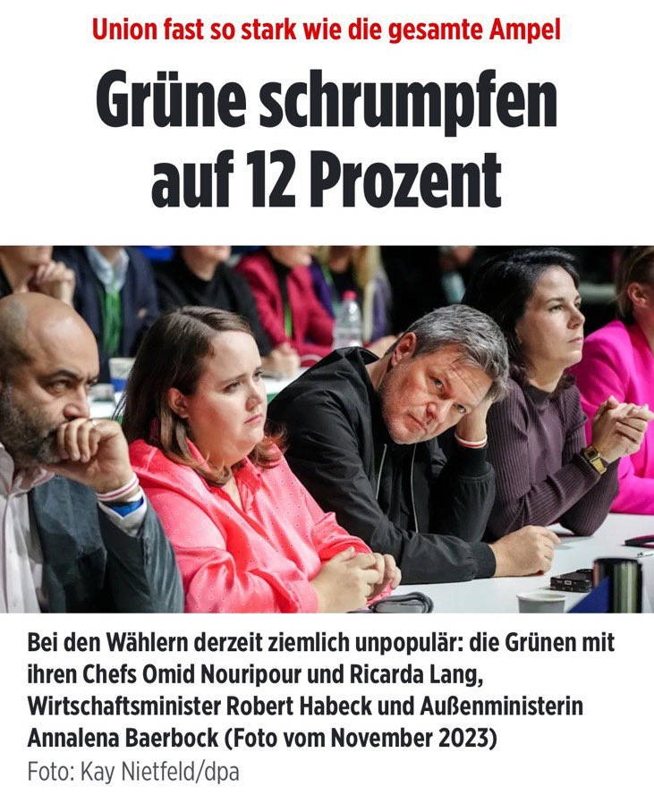 @svs1946 Leider ist diese INKOMPETENTE SEKTE noch nicht unter 5%!

#GrueneRausausdenParlamenten #Gruene #habecksgeheimakten #HabeckRuecktritt #Habeck