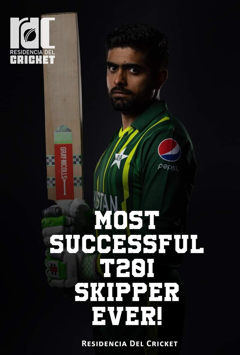 Most T20I wins as captain: 🇵🇰 𝟰𝟱* － 𝗕𝗮𝗯𝗮𝗿 𝗔𝘇𝗮𝗺 👑 🇺🇲 44 － Brain Masaba 🇦🇫 42 － Asghar Afghan 🏴󠁧󠁢󠁥󠁮󠁧󠁿 42 － Eoin Morgan You can be good, but you can't be HIM 🐐 #BabarAzam | #BabarAzam𓃵