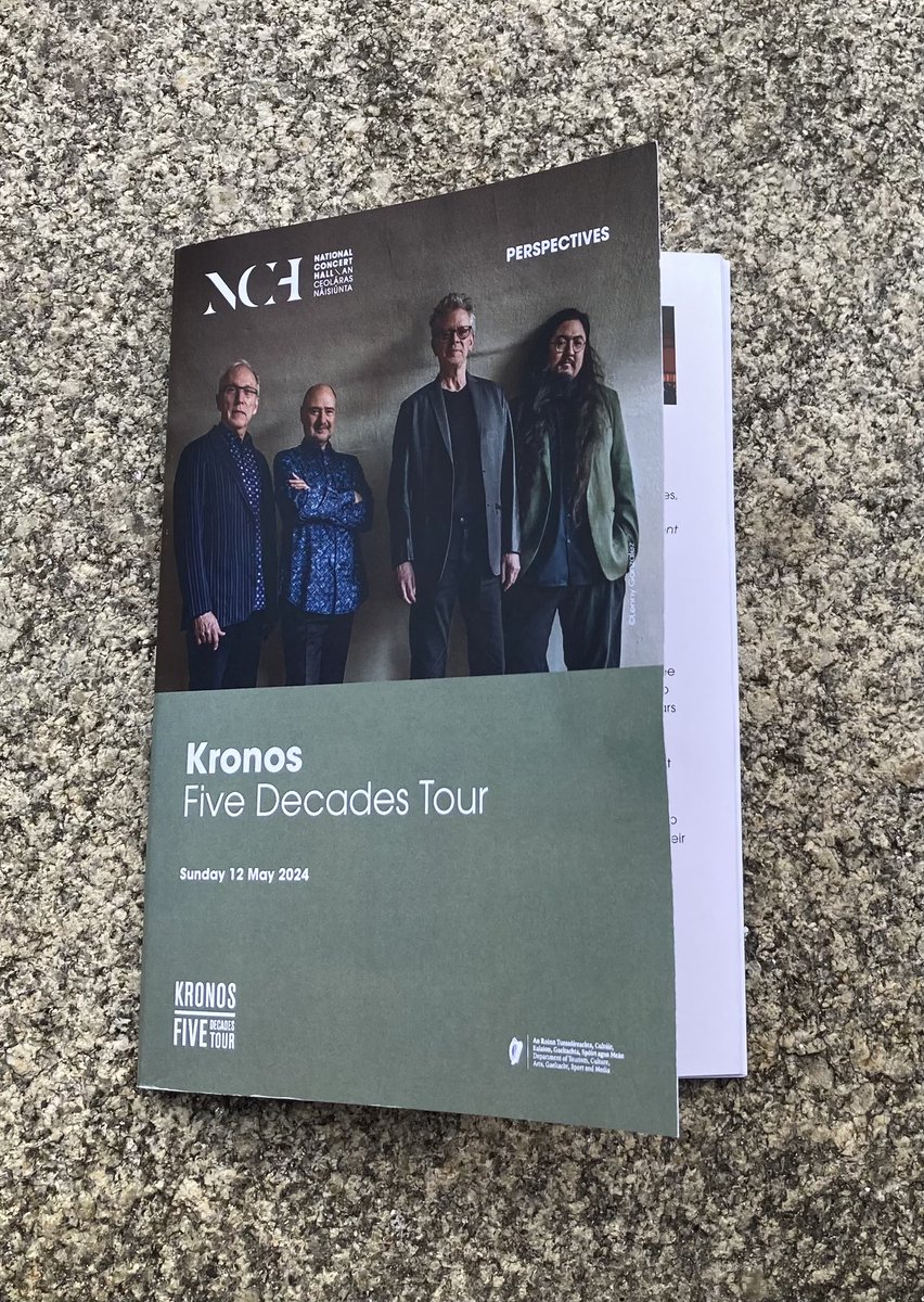 Great to be in Dublin this evening to see the magnificent @kronosquartet at the @NCH_Music