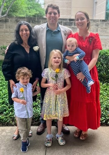 Happy Mother's Day! Had a great time celebrating today and our daughter Alice was excited to present her mom and Mimi (grandma) with roses.