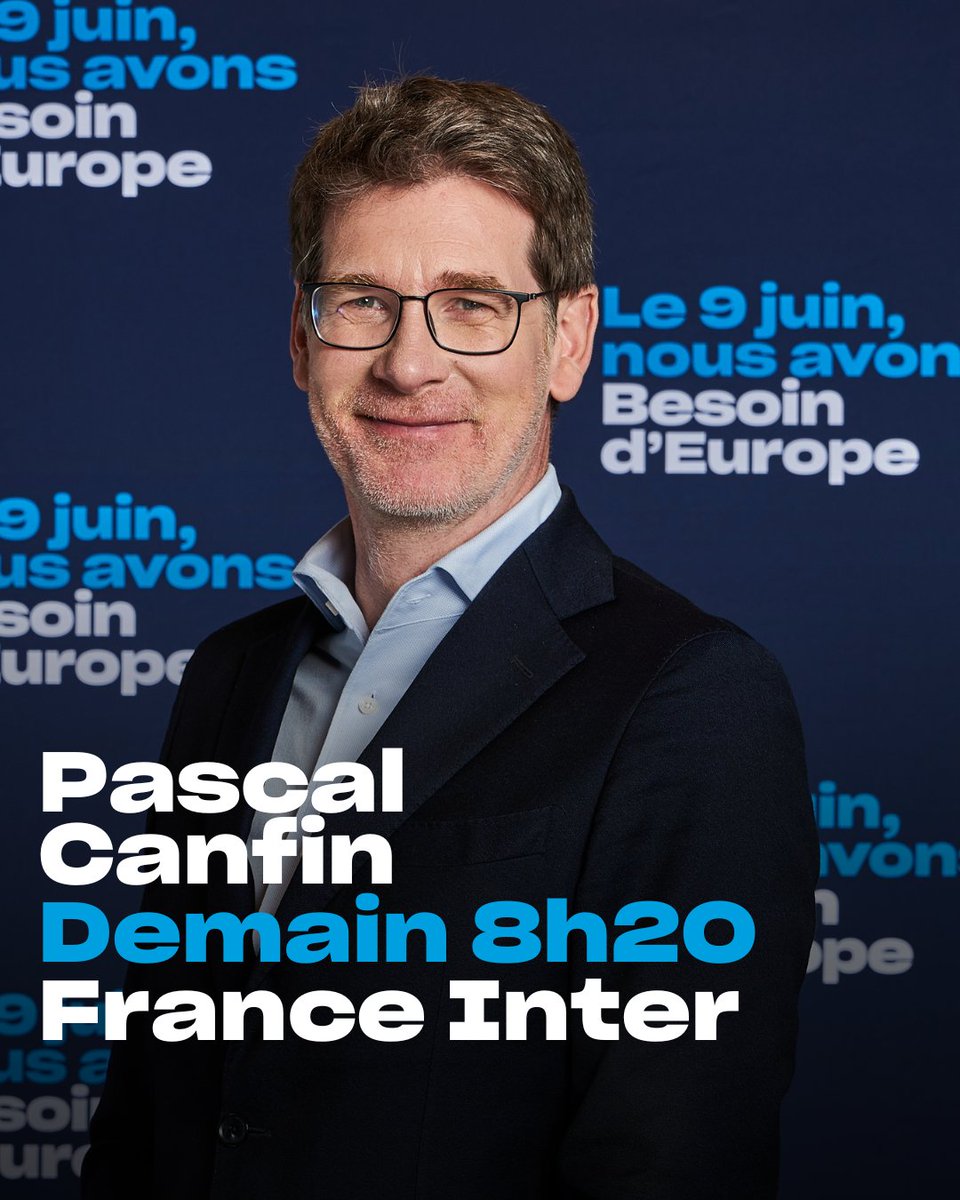 🎙️ @pcanfin sera l'invité de France Inter, ce lundi à 8h20.
