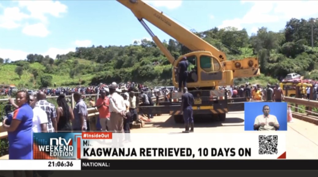 The agonising wait for the body of Samuel Kagwanja, who drowned after his vehicle plunged into River Sagana just over a week ago has ended, with his body being located, and retrieved 10 days on. 

#NTVWeekendEdition
