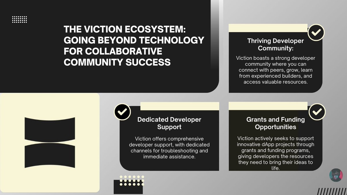 Hello Devs
@BuildOnViction understands that building successful dApps goes beyond just the technology. 
Viction fosters a collaborative ecosystem that empowers developers and communities to thrive.
Here's how Viction supports developers 👇