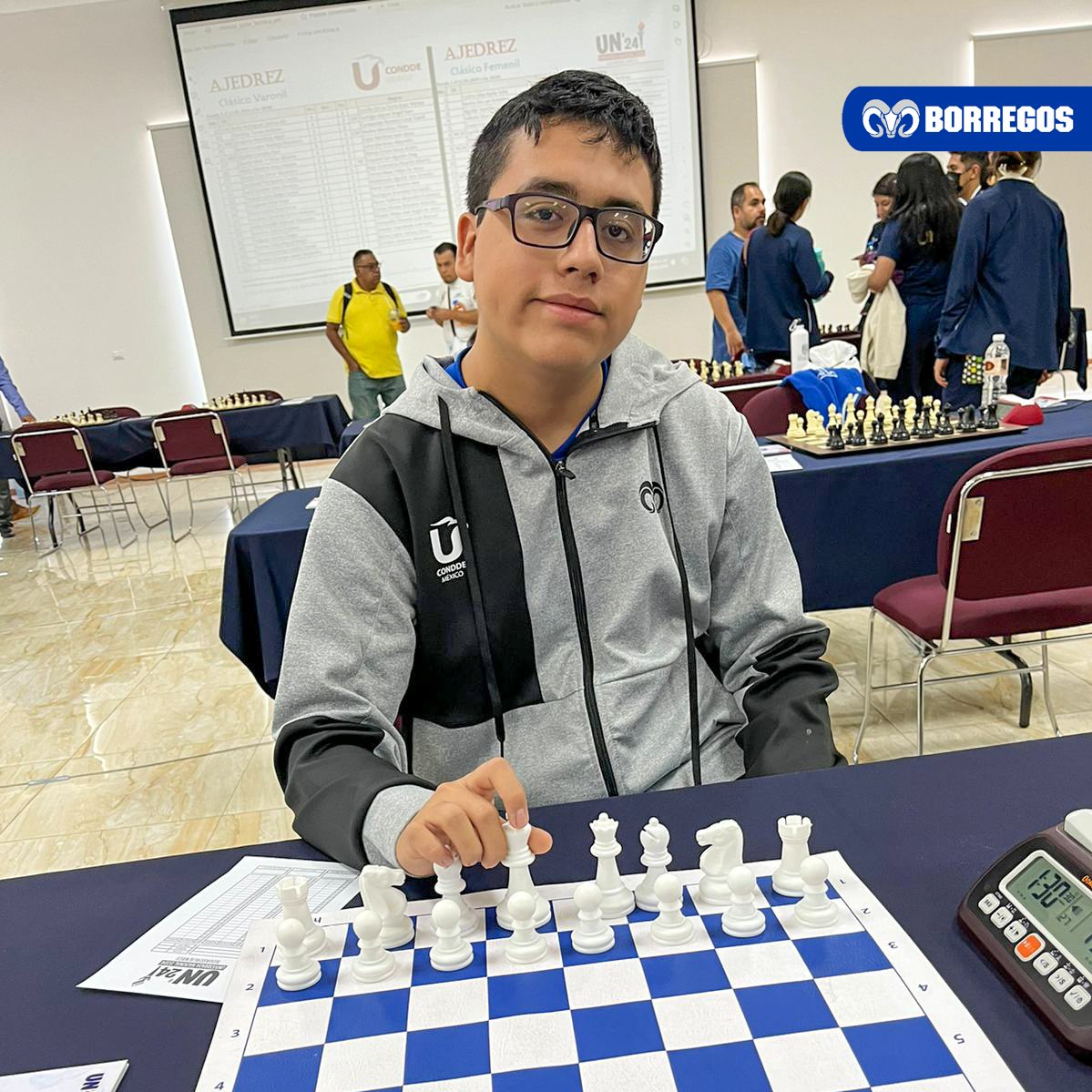 🏅 | UNIVERSIADA NACIONAL 2⃣0⃣2⃣4⃣

Nuestro equipo de ♟️ Ajedrez está listo para la competencia.🤘🏻

#SomoBorregos #BorregosMty #BorregosEnUNIVERSIADA #UN2024 #soccer