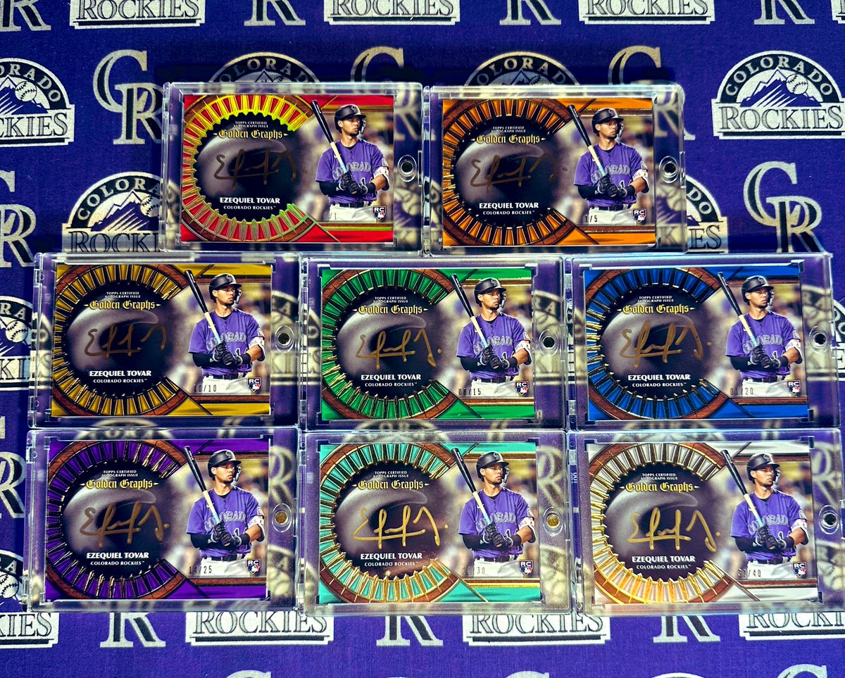 The Tovar Golden Graphs set is complete! #Rockies #EzequielTovar #thehobby #Topps