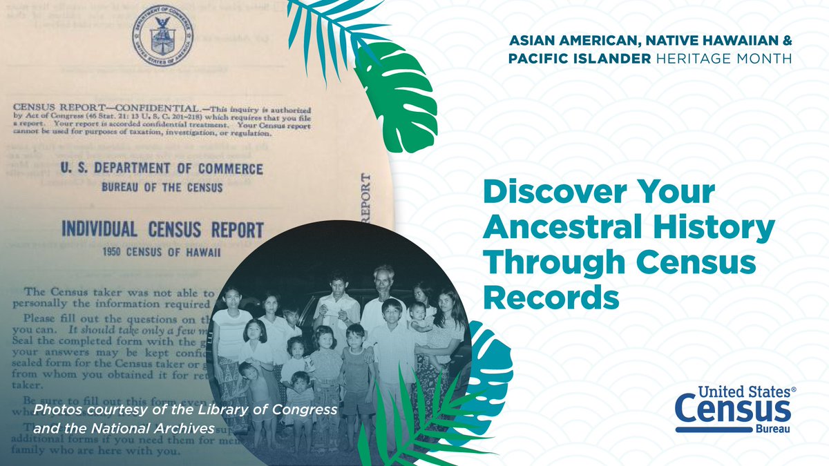 #DYK, the 1850 Census was the first in which #AsianAmericans and Pacific Islanders could identify their country of birth? Learn more about the evolution of the decennial census and visit @USNatArchives to explore census records: census.gov/history/www/th… #AANHPIHeritageMonth