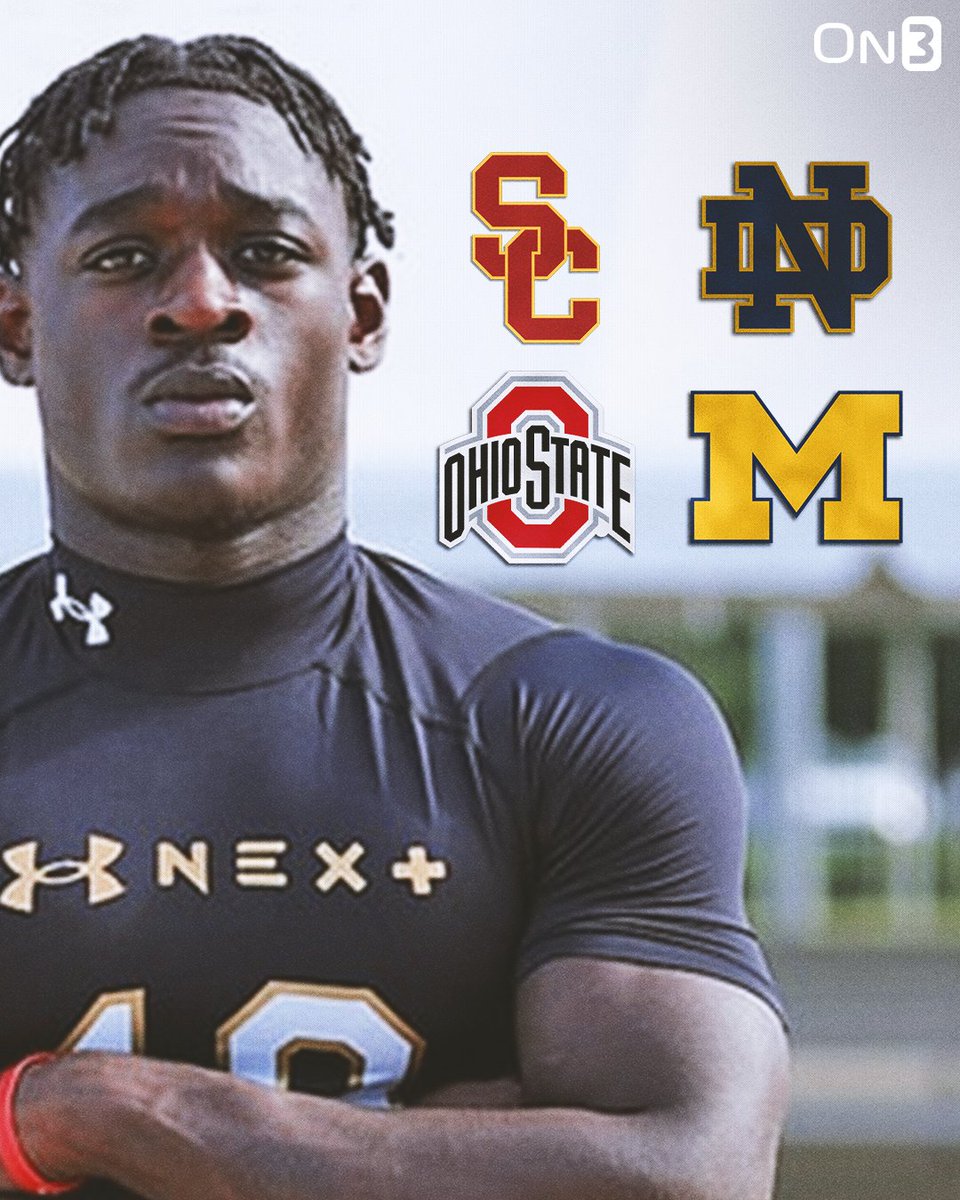 4-star LB Nathaniel Owusu-Boateng has changed his OV schedule and will now visit USC, Notre Dame, Michigan and Ohio State, he tells @ChadSimmons_‼️ Read: on3.com/news/4-star-lb…