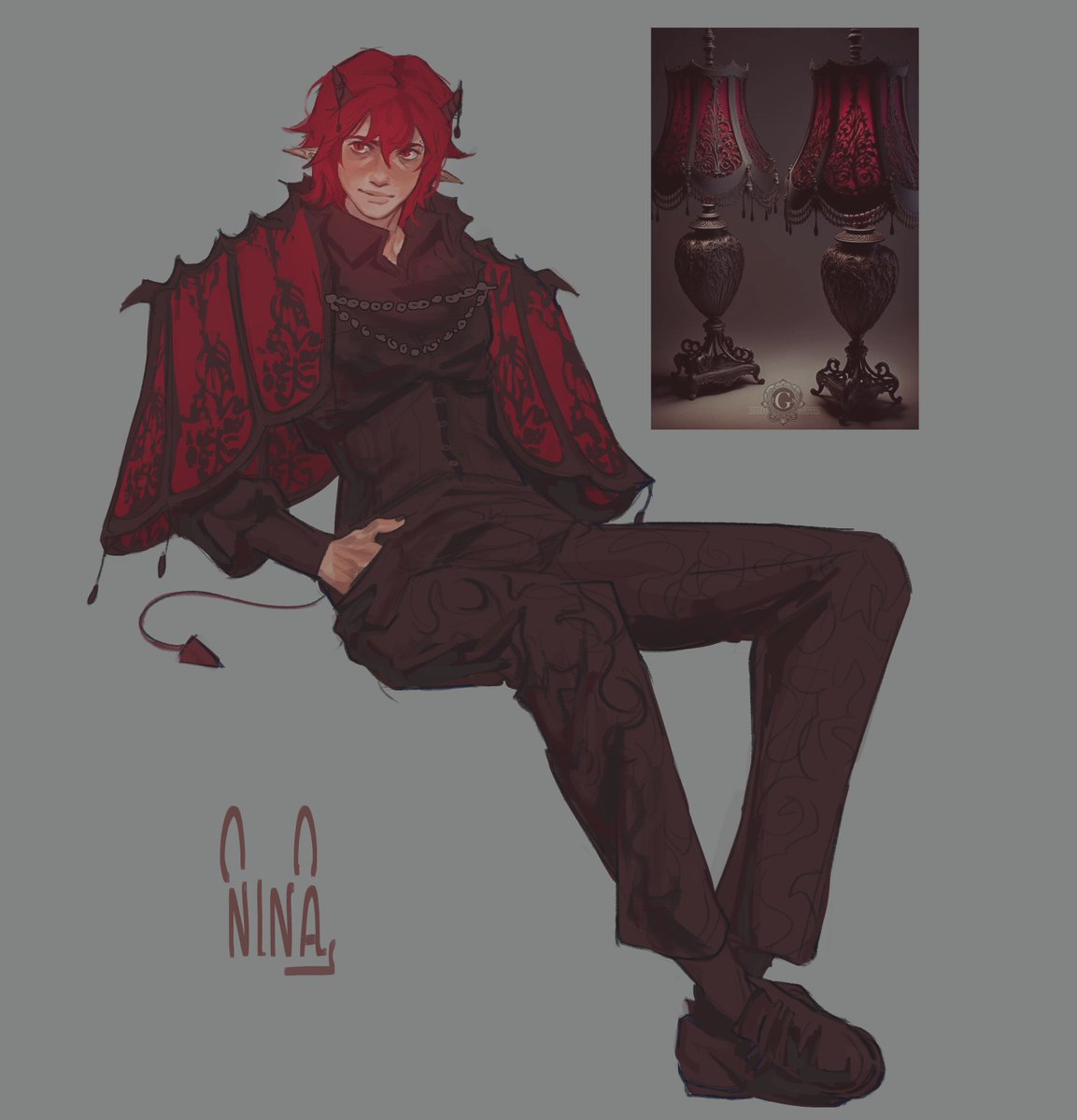 desenhando personagens de #fsmp usando roupas baseadas em objetos : f!scott

um abajur
#fsmpfanart