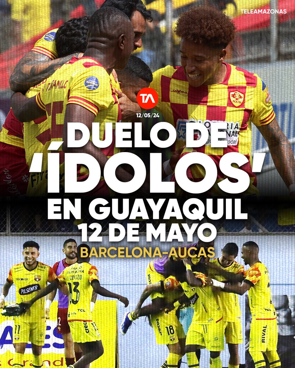 #ATENCIÓN | ¡Duelo de ‘Ídolos’ en Guayaquil! Barcelona recibe a Aucas este domingo 12 de mayo. Hora, dónde ver… ow.ly/yCjn50RCRA0