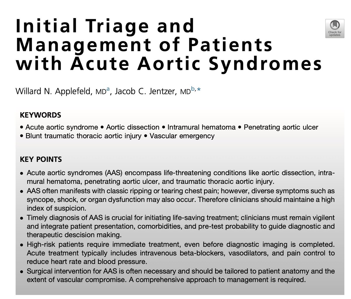 🔴 Initial Triage and Management of Patients with Acute Aortic Syndromes #2024Review

cardiology.theclinics.com/article/S0733-…
#Cardioed #Cardiology #aorta #ENARM