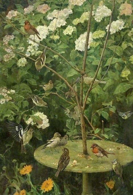“I think the most important quality in a birdwatcher is a willingness to stand quietly and see what comes. Our everyday lives obscure a truth about existence - that at the heart of everything there lies a stillness and a light.” ― Lynn Thomson (art by Charles Walter Simpson)