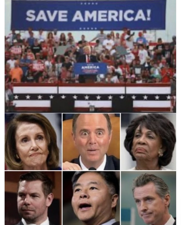 Who else thinks that President Trump should hold a rally behind enemy and communist controlled lines in the state of picked Pelosi, pencil neck Schiff, mad Max Waters, Eric Fartwell, little boy blue Lieu, and greasy Gavin Newsom?

I think it would be YUGE.
