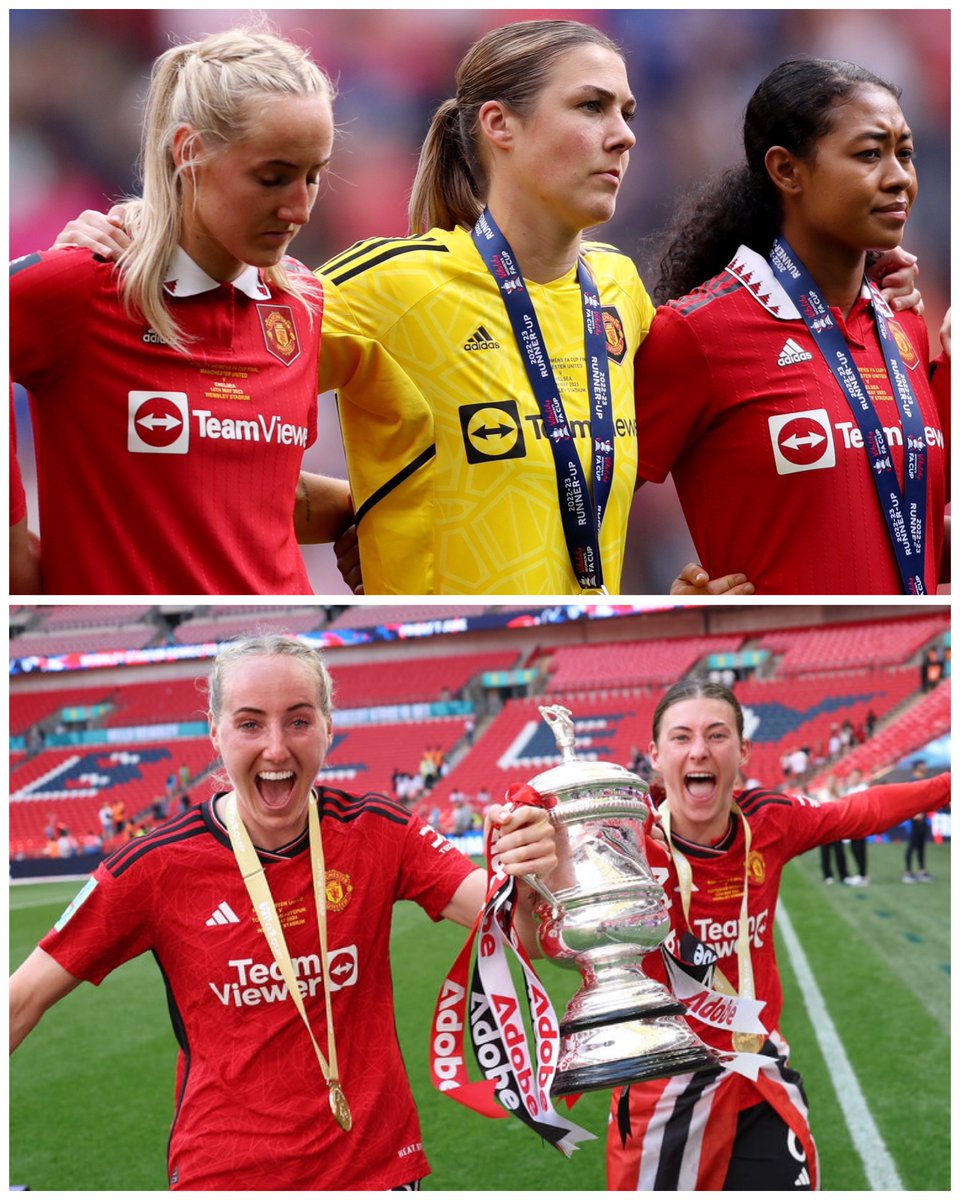 From heartache to happiness ❤️ KAMON, @MillieTurner_ 🎉 #MUWomen || #WomensFACup