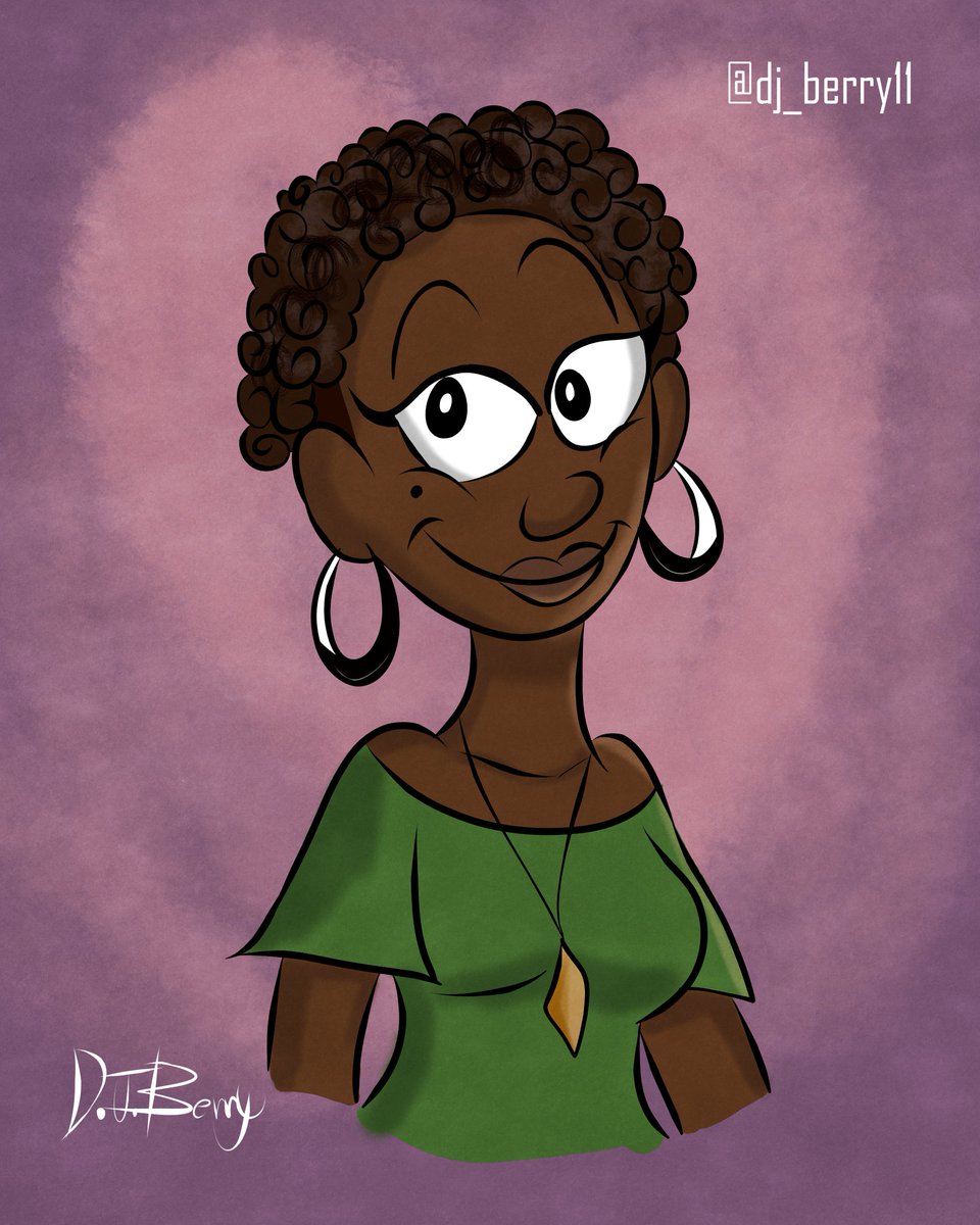 #HappyMothersDay! I gifted my mom with #fanart of Angela Young from the underrated #HairLove spin-off series #YoungLove. She thought this looked beautiful!

#DJBerryArt #cartoonart #Krita #characterdesign