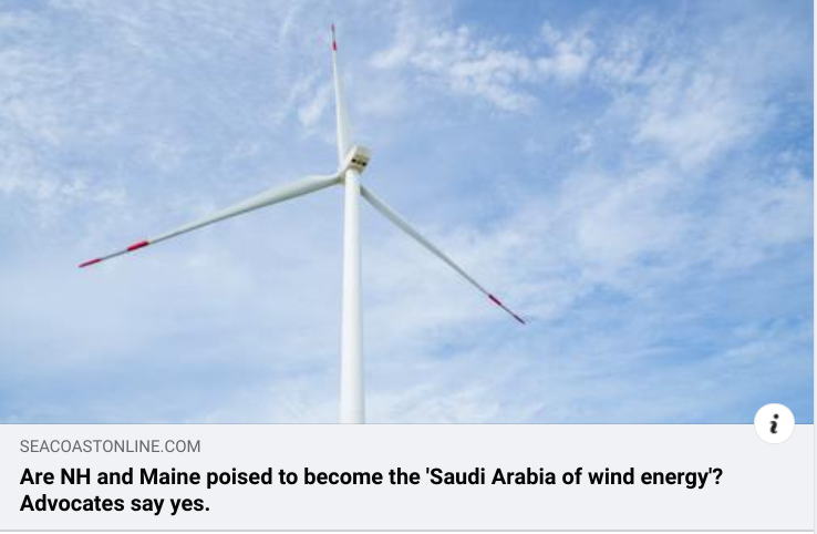 Let US be SMART in HOW we're environmental, so we do NOT create MORE &/OR DIFFERENT problems. Wind is Inefficient to electricity & gas, VERY expensive to build & maintain, Kills millions of birds, Affects marine life, LOUD. #hamptonnh #seacoastnh #nh01 #rockinghamcountynh #ryenh