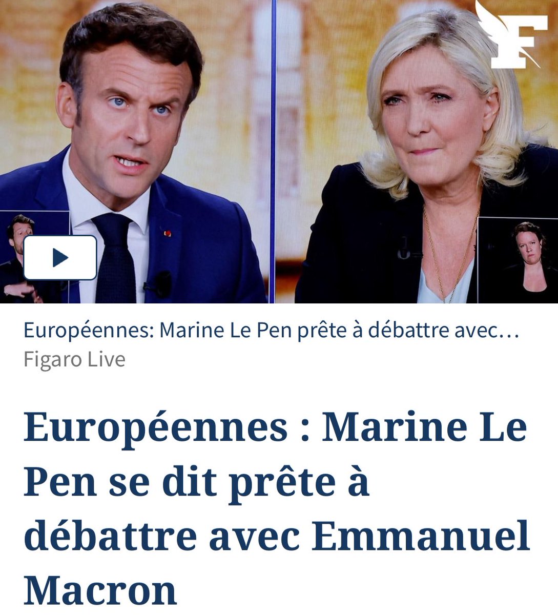 Marine Le Pen et Emmanuel Macron, ce n’est pas un duel : c’est un duo. Ils répondent toujours présents pour s’entraider.