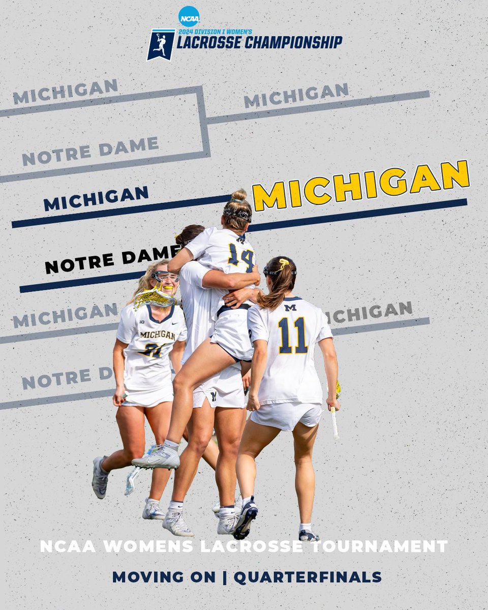 For the first time in program history - MOVING ON TO THE NCAA QUARTERFINALS! #GoBlue 〽️