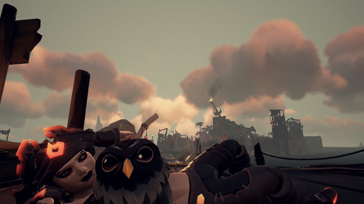Owl casually photo bombing 🦉

#SeaOfThieves