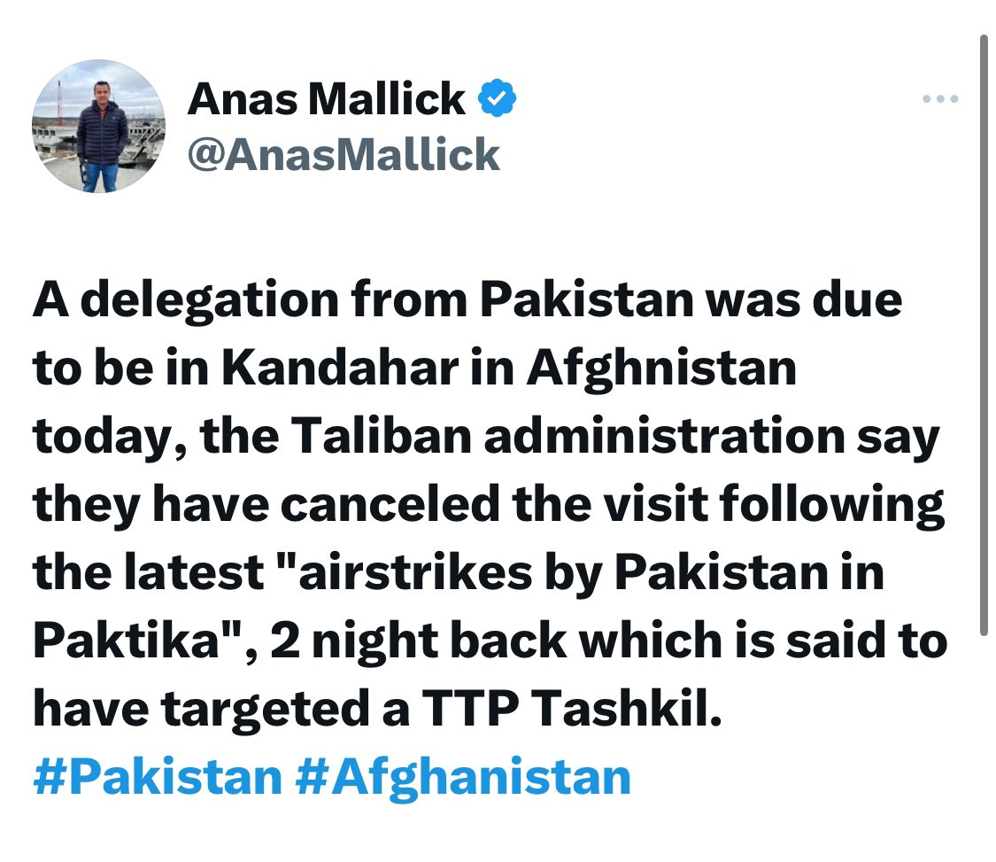 🚨 This appears to be mere sensationalism and nothing else. To my knowledge, there have been no reported strikes in Afg recently, and neither Pak nor Afg has officially acknowledged such events. Furthermore, Pak FO engages actively with the interim Afghan government,